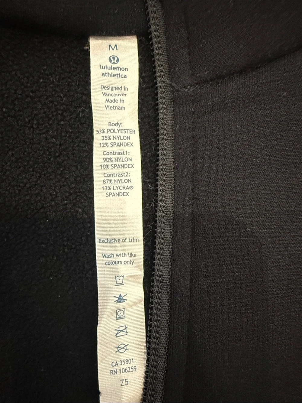 Men’s Lululemon Athletica Fleece Pull Over Quarter Zip up Size Medium
